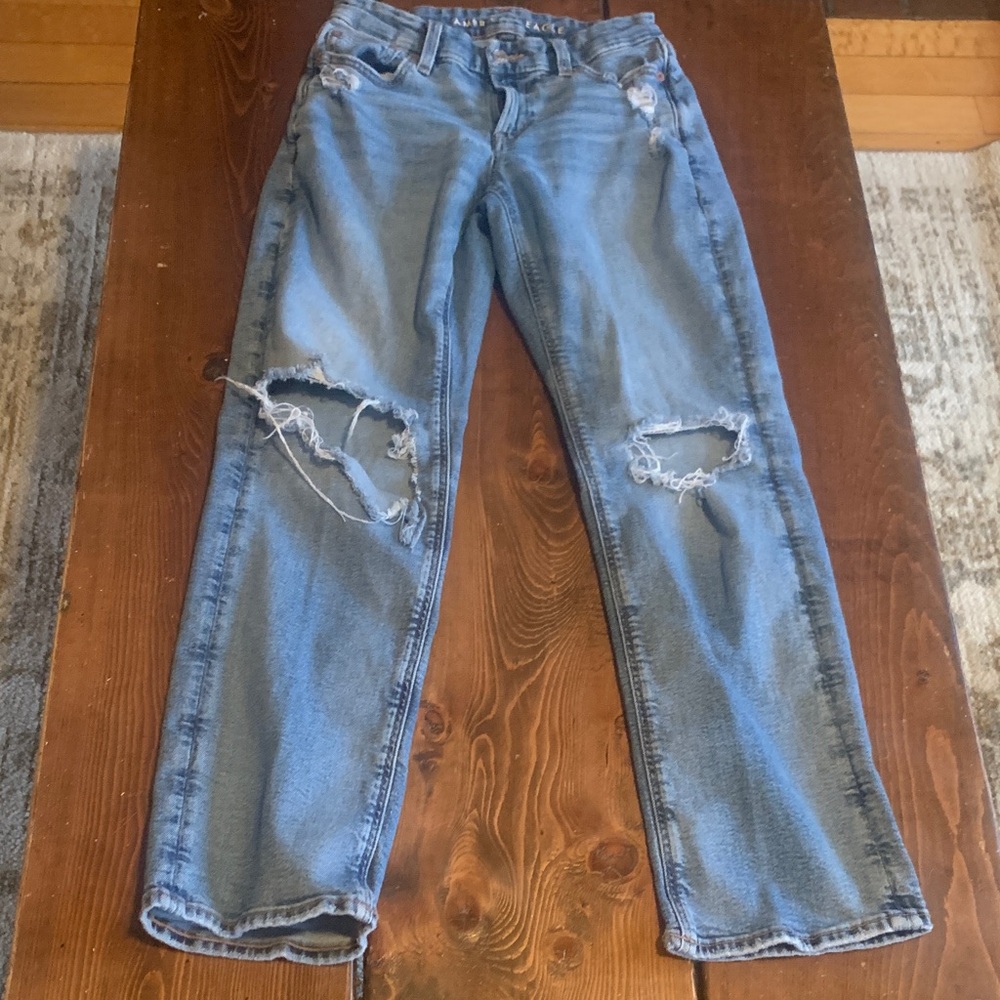 American Eagle Outfitters Blue Distressed Women Jeans